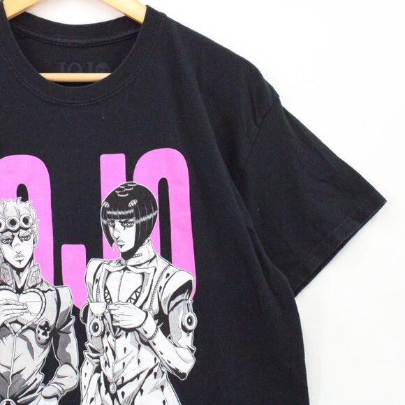 JoJo's Bizarre Adventure Shirt Mens Black Anime Graphic Logo Cotton Size Large L - Picture 2 of 9